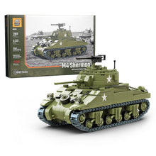 Build Army M4 Sherman WW2 American Medium Tank 1:33 Scale building blocks model BA1001.
