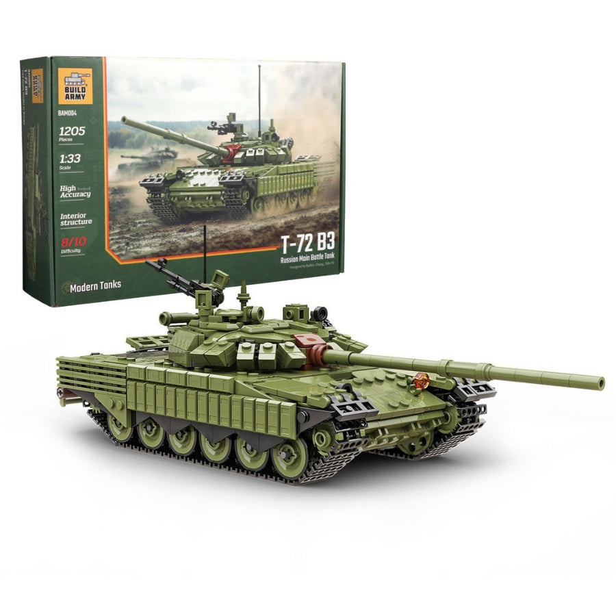 Build Army T-72 B3 BAM004 1:33 scale Russian Main Battle Tank building blocks model.