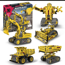 Building Block Excavator Toy Set – fun construction building toy for kids that develops creativity, STEM learning, and motor skills.