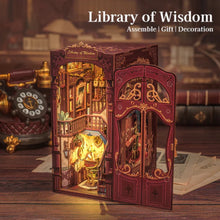 Cutebee Library of Wisdom DIY book nook miniature kit.