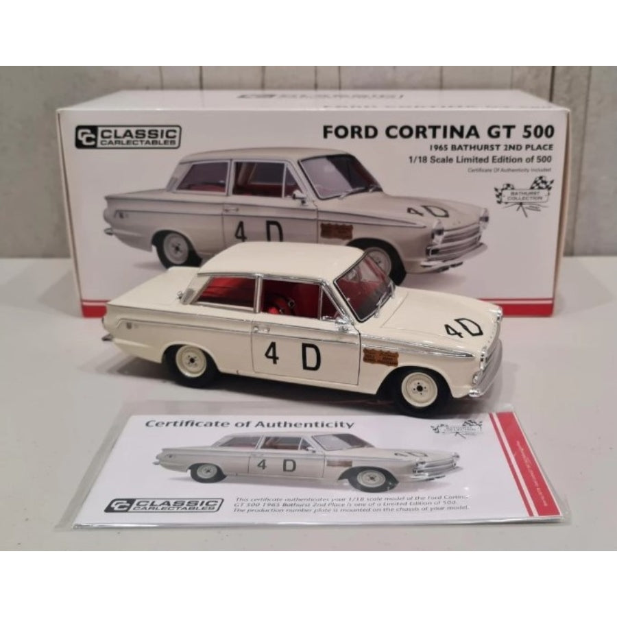 Classic Carlectables 1:18 Ford Cortina 1965 Race 2nd Place diecast model car.