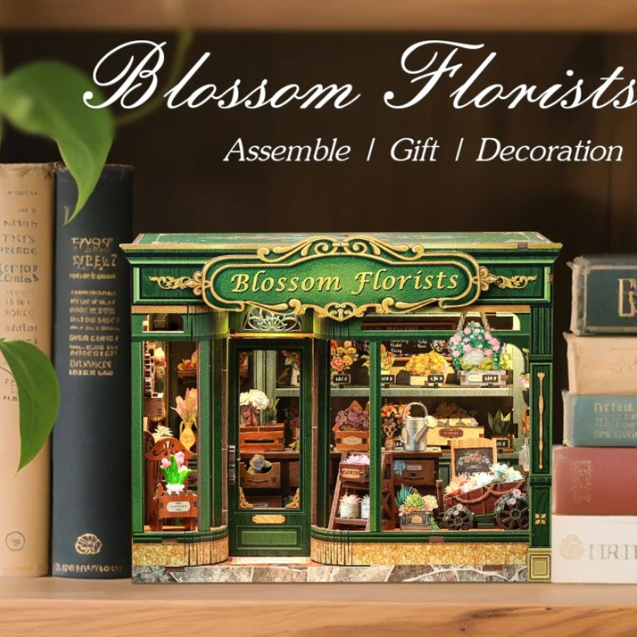 Cutebee Blossom Florists DIY book nook miniature kit.
