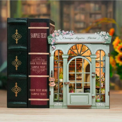 Cutebee Champs-Élysées Florist DIY book nook miniature florist dollhouse scene.
