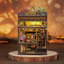 Cutebee Fantasy Plant Shop DIY Book Nook miniature plant-themed diorama craft kit.