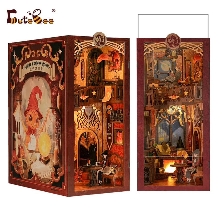Cutebee Flame Common Room DIY book nook miniature kit.