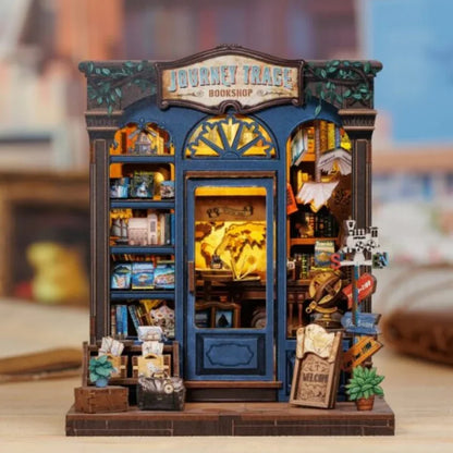 Cutebee Journey Trace Bookshop DIY book nook miniature kit.