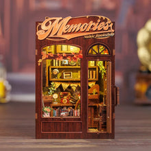 Cutebee Memories Music Bookshop DIY Book Nook miniature diorama craft kit with music-themed bookshop scene.