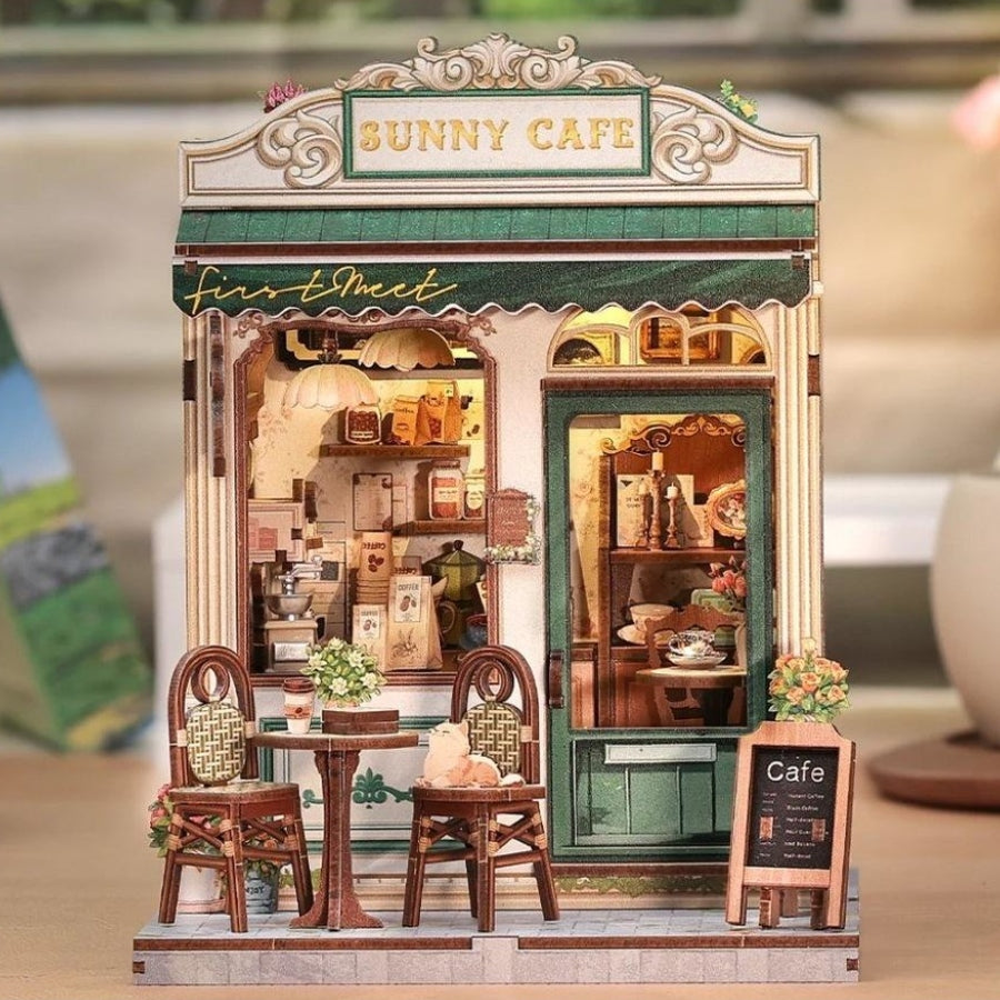 Cutebee Sunny Cafe DIY book nook miniature kit.