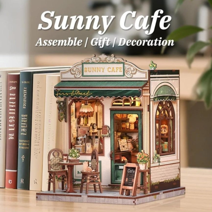 Cutebee Sunny Cafe DIY book nook miniature kit.
