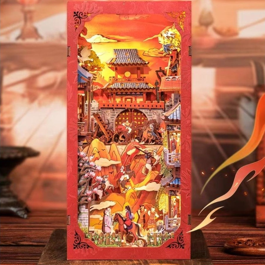 Cutebee The Legend of Mulan DIY book nook miniature kit.