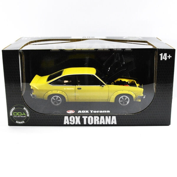 1:24 A9X Torana 308 factory yellow diecast model car DDA 807 Holden Australian muscle car collectible