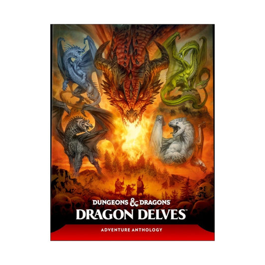 Dungeons & Dragons Dragon Delves: An Adventure Anthology (257752) – tabletop RPG book with dragon-themed adventures.
