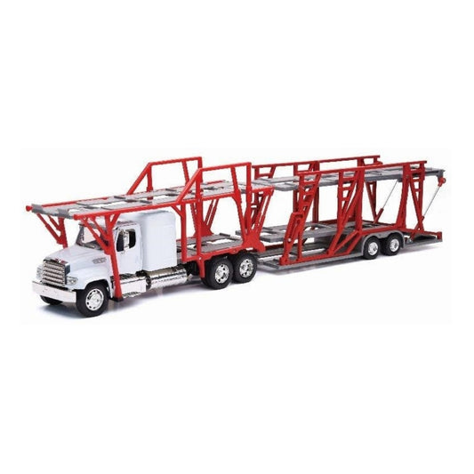 New Ray Freightliner Classic XL Car Carrier Truck White 1:32 scale diecast with plastic parts