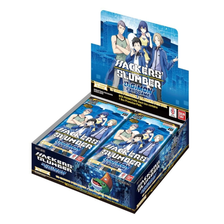 Digimon Card Game: Hacker’s Slumber [BT-23] Booster Display Box – Digimon TCG expansion with new cards, Digivolutions & battle strategies.