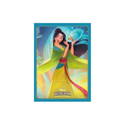 Disney Lorcana S9 Fabled Sleeves Mulan card sleeves for trading cards Lorcana TCG accessory pack featuring Mulan artwork