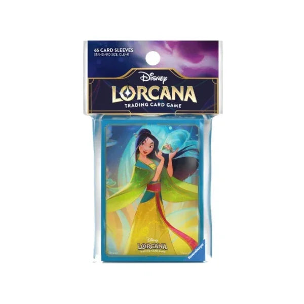 Disney Lorcana S9 Fabled Sleeves Mulan card sleeves for trading cards Lorcana TCG accessory pack featuring Mulan artwork