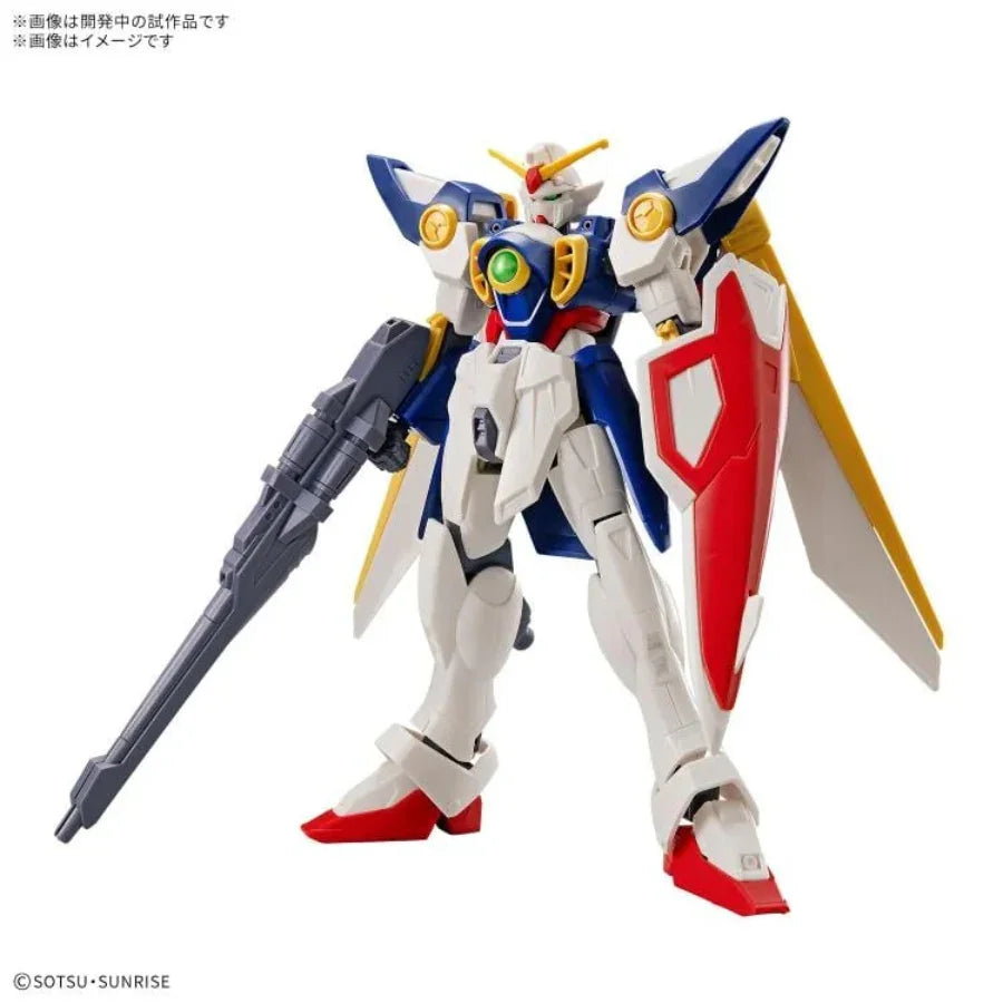 Bandai Entry Grade 1/144 Wing Gundam – beginner-friendly Gunpla kit with snap-fit parts and articulation.