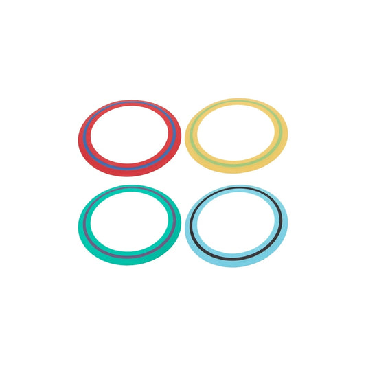 Colorful AV72101 Flying Rings stacked together – 9.5-inch outdoor flying discs for kids and family play