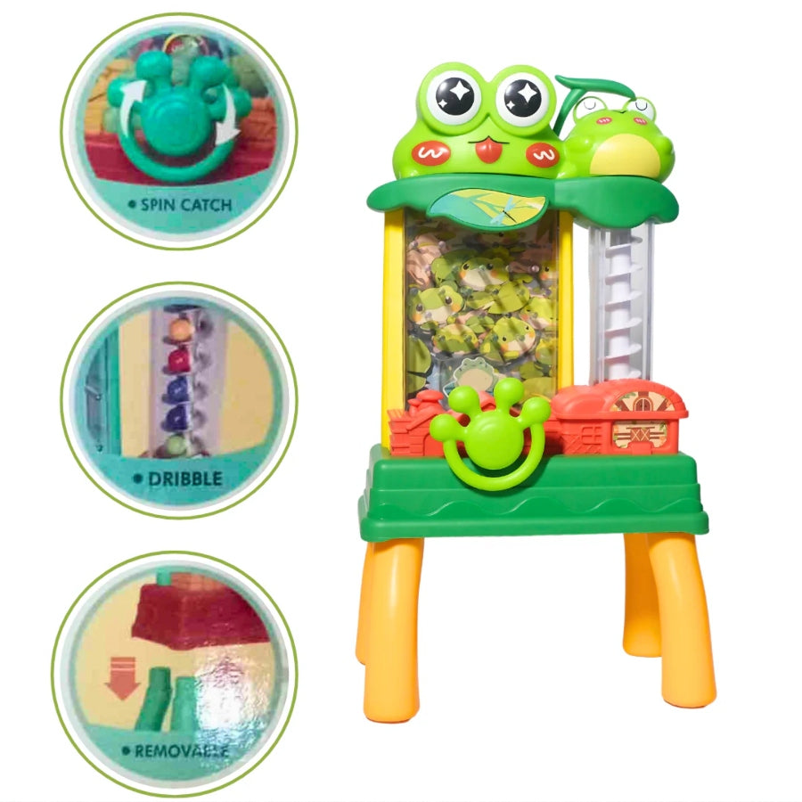 Frog Catch a Ball Bead Game – battery operated bead circulation toy for kids that builds coordination, focus & reaction skills.