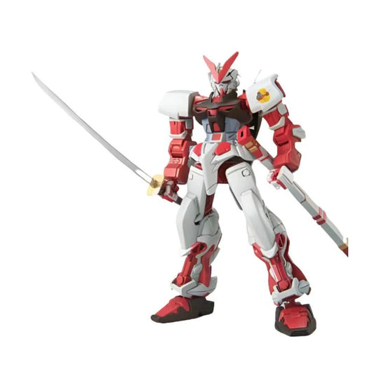 Bandai HG 1/144 Gundam Astray Red Frame model kit with katana and red-white armor