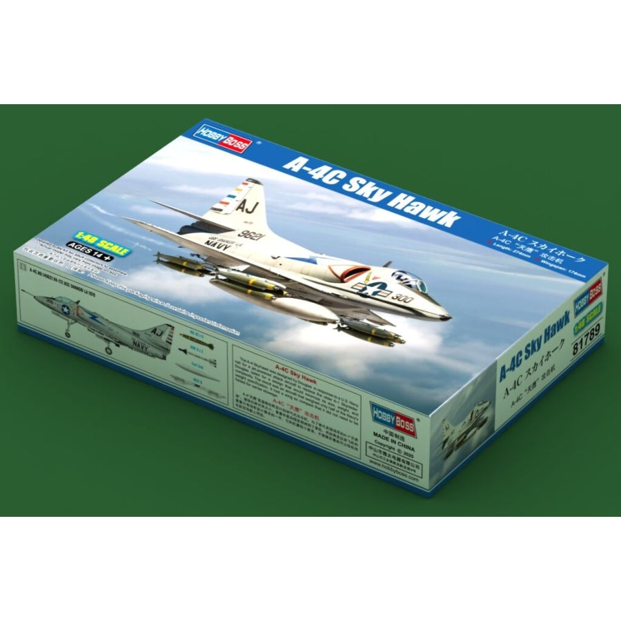 HobbyBoss A-4C Skyhawk 1:48 scale aircraft plastic model kit 81789 box.