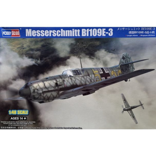 HobbyBoss 1/48 Messerschmitt Bf109E-3 WWII aircraft model kit