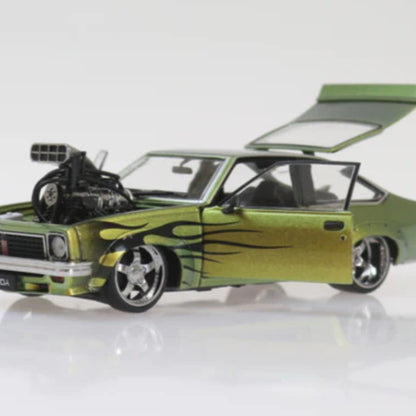 Holden A9X Torana colour shift with flames 1:24 scale diecast collectible model car.