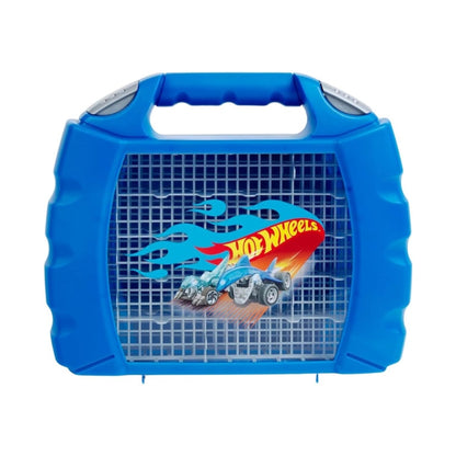 Hot Wheels Collection Carry Case – 30 car storage and display box with handle, plastic design, and individual slots for 1:64 scale die-cast vehicles and trucks.
