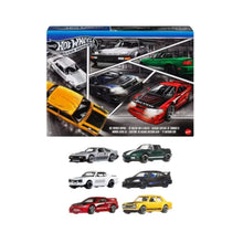 Hot Wheels Silver Series Streets of Japan Multipack box set featuring six 1:64 scale Japanese cars including Supra, Skyline, Miata, Integra and Datsun