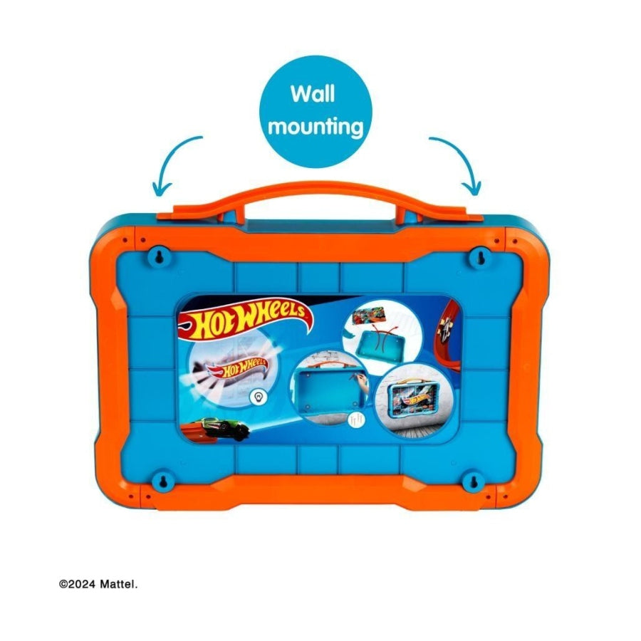 Hot Wheels Collection Carry Case – 54 car storage and display box with illuminated logo, transparent doors, wall mount