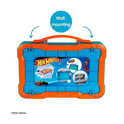 Hot Wheels Collection Carry Case – 54 car storage and display box with illuminated logo, transparent doors, wall mount