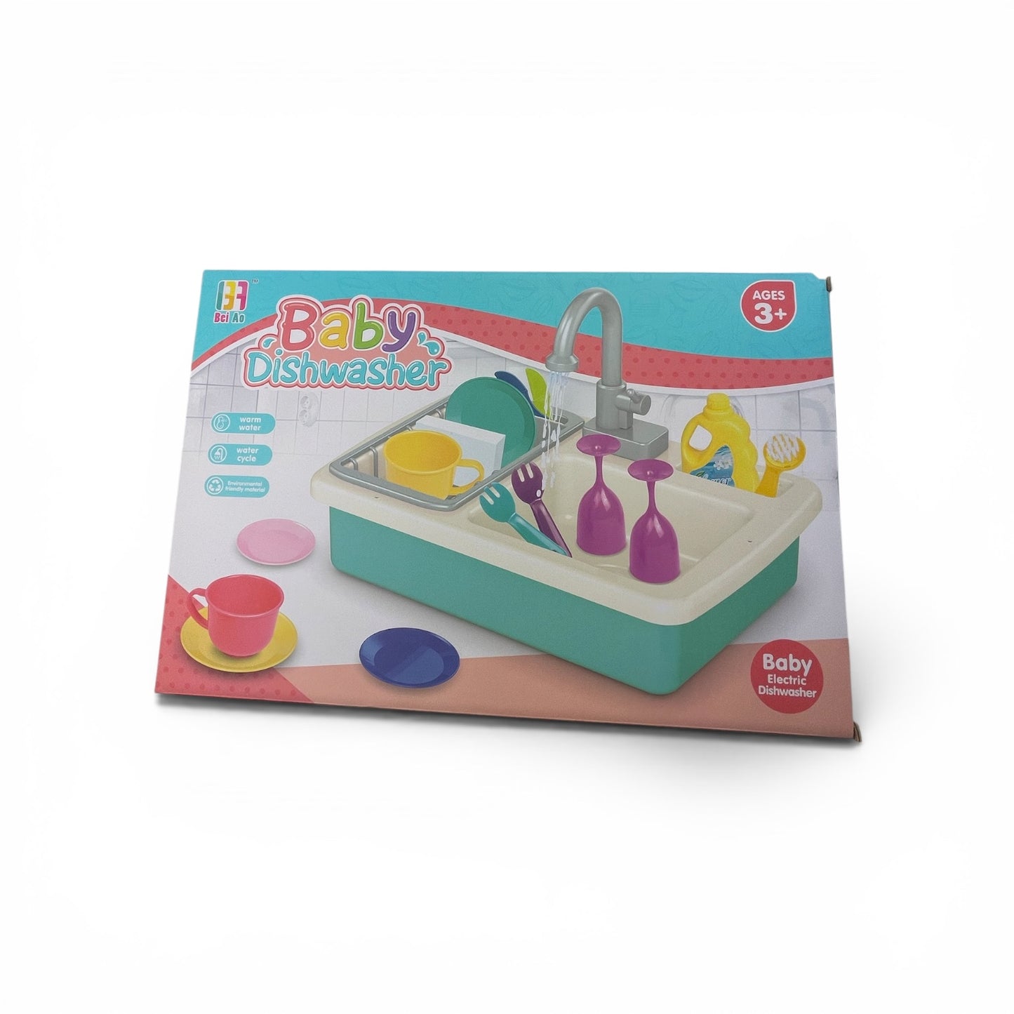 Baby Dishwasher Play Set – Pretend Kitchen Washing Toy for Kids