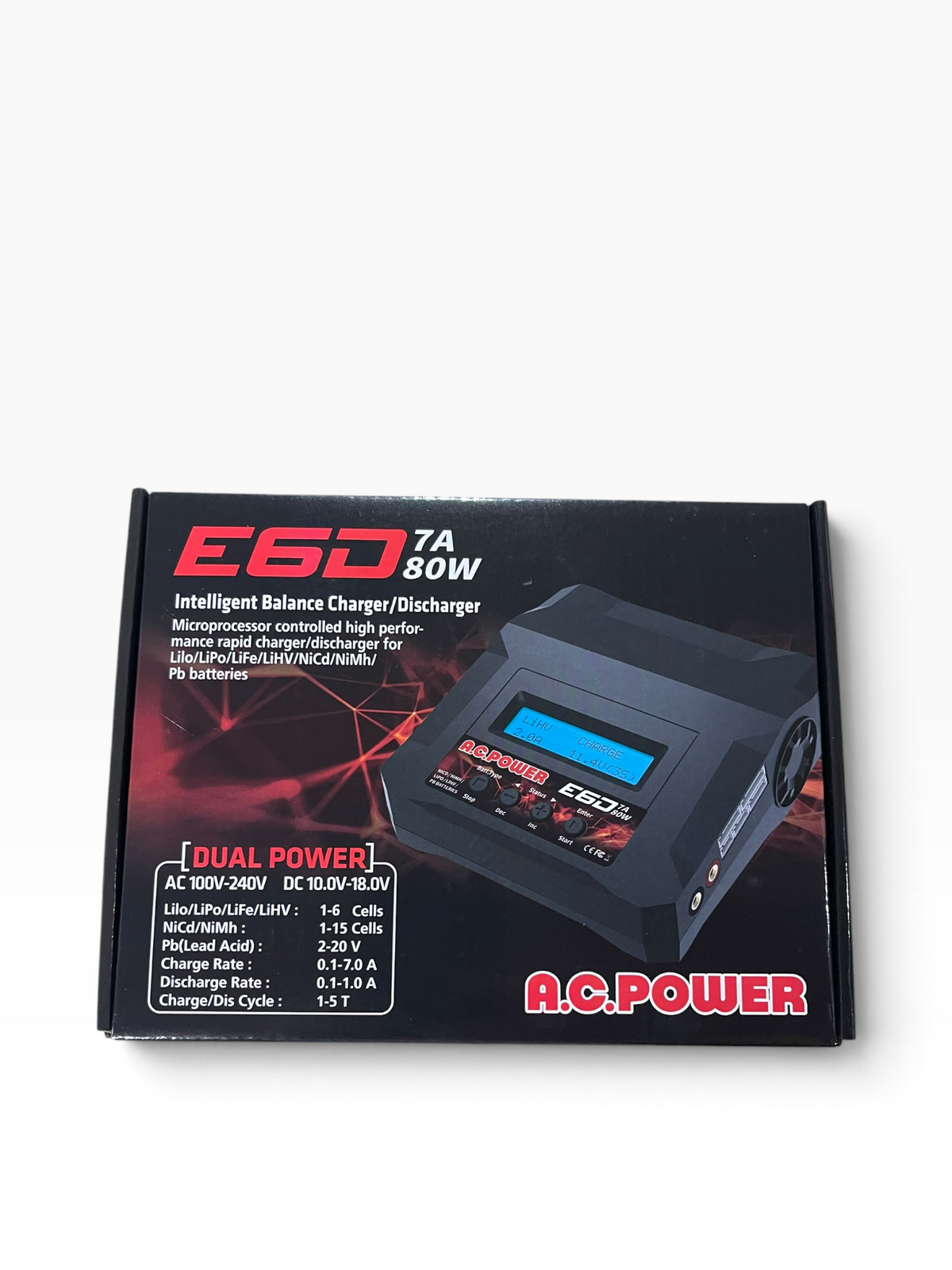 A.C. Power 80W Multi-Function Balance Charger – AC/DC LiPo Charger