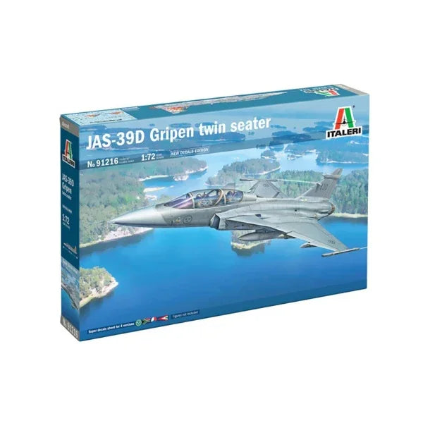 Italeri 1:72 JAS-39 Gripen twin seater plastic model kit modern jet fighter aircraft scale model