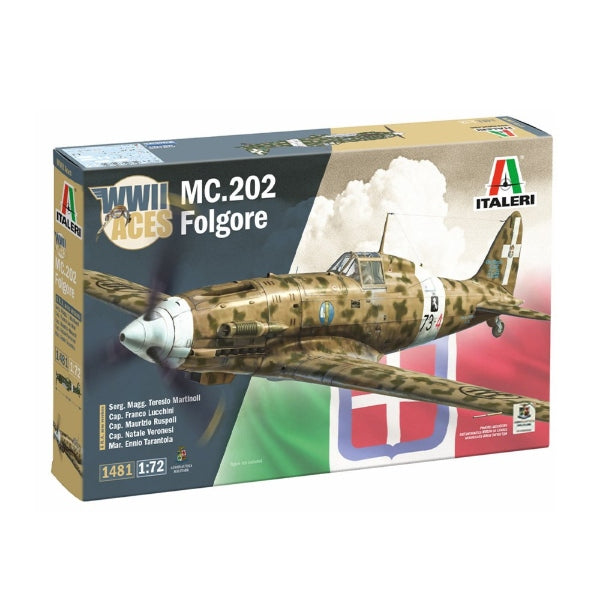 Italeri 1/72 MC.202 Folgore Aces WWII aircraft model kit