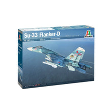 Italeri 1/72 SU‑33 Sea Flanker model kit box with naval Flanker silhouette and folded wing illustration