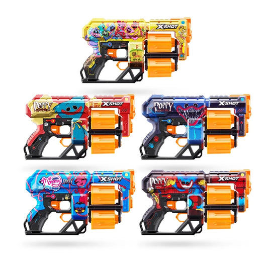Zuru - XSHOT Skins Dread - Poppy Playtime Blaster with 12 Darts