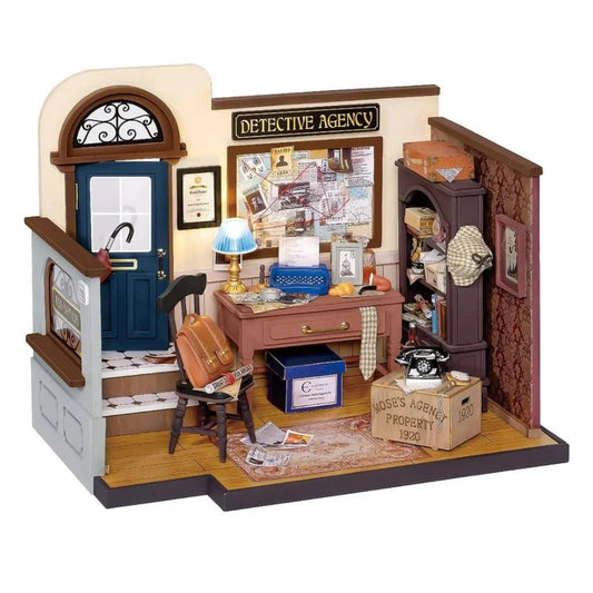 Rolife Mose's Detective Agency DIY Miniature House Model Kit