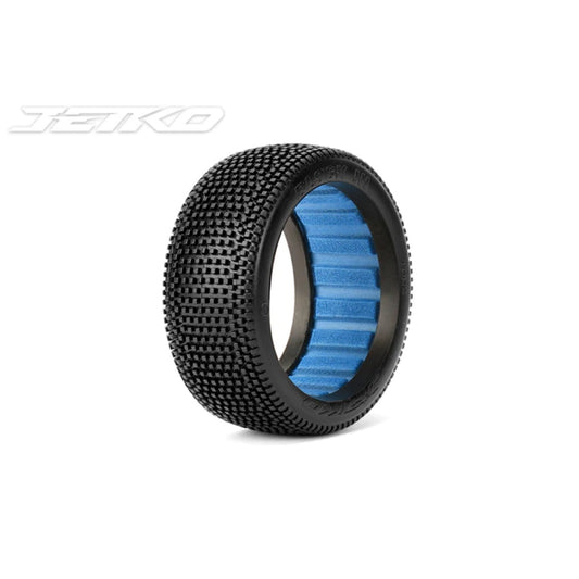 Jetko 1/8 Buggy BLOCK IN Tyres (Medium Soft Insert/Blue Grey) (2pcs)