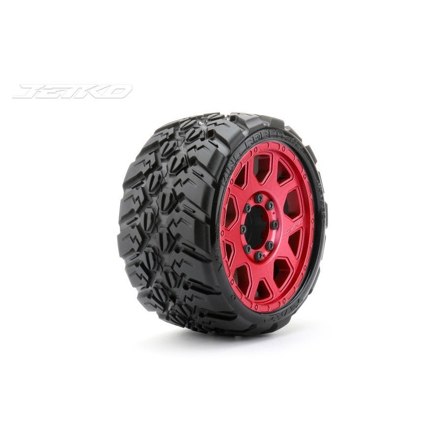 Jetko 1/8 SGT 3.8 EX-KING COBRA Tyres (Claw Rim/Med Soft/Belted/17mm 0 o/s)