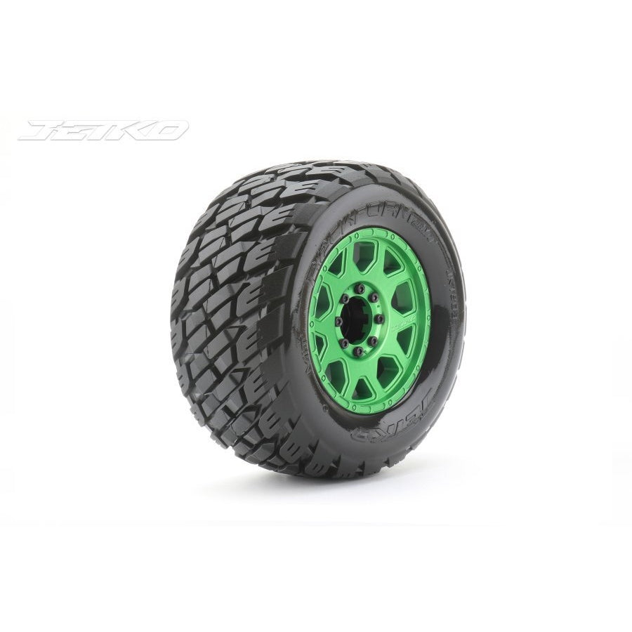 Jetko 1/8 MT 3.8 EX-ROCKFORM Tyres (Claw Rim/Med Soft/Belted/17mm 0 o/s)