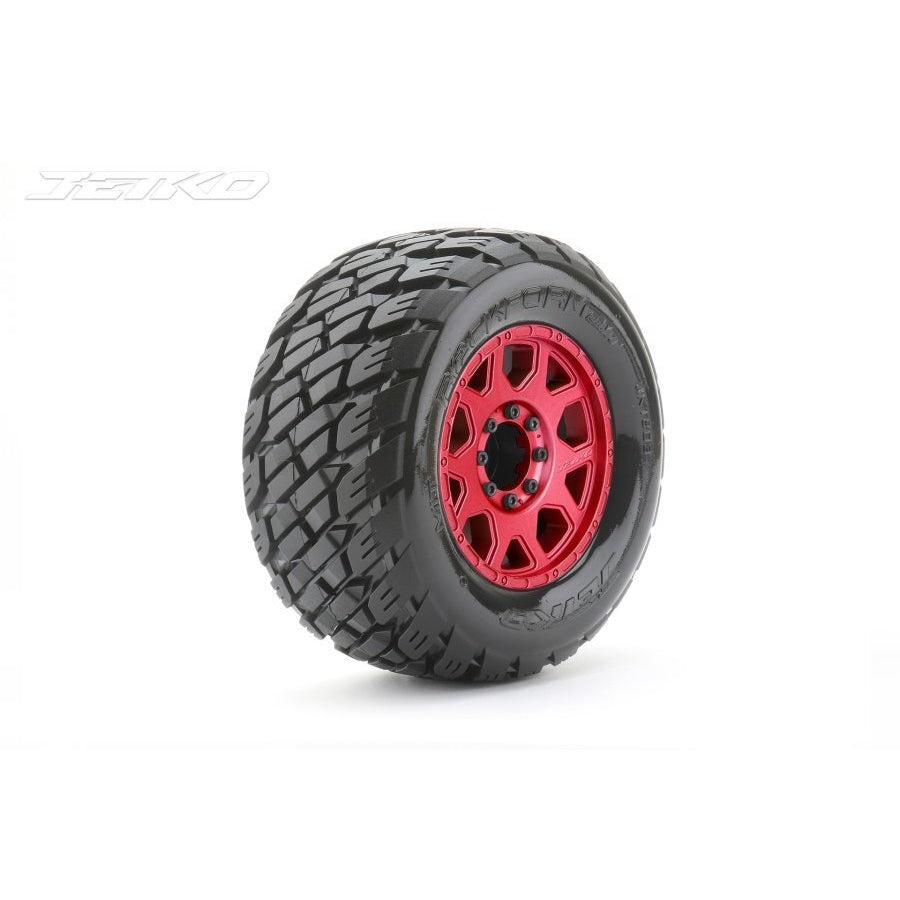 Jetko 1/8 MT 3.8 EX-ROCKFORM Tyres (Claw Rim/Med Soft/Belted/17mm 0 o/s)