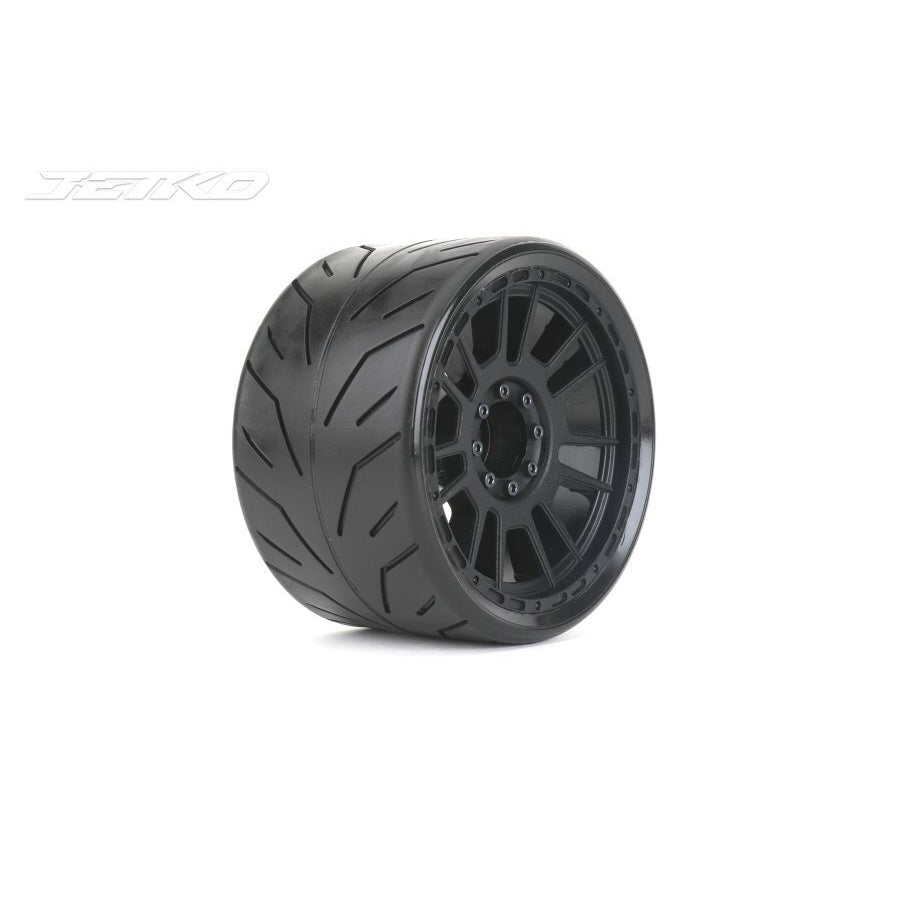 Jetko 1/8 SMT 4.0 BLACK PHOENIX Tyres (Claw Rim/Black/Med Soft/Belted/17mm)