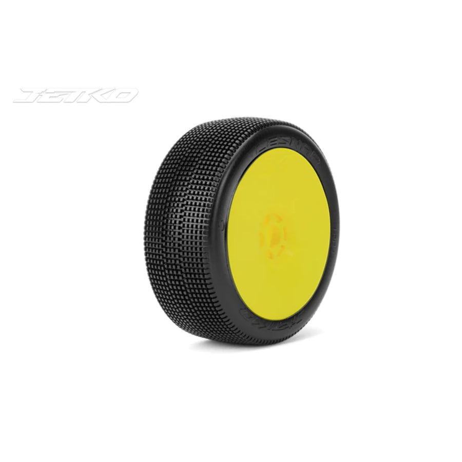 Jetko 1/8 LESNAR Buggy Tyres (Dish/Yellow Rim) (2pcs)