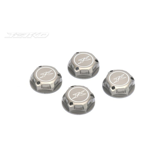 Jetko 17mm Aluminum Covered Serrated Wheel Nut (Hard anodizing) (4pcs) [6301HA]