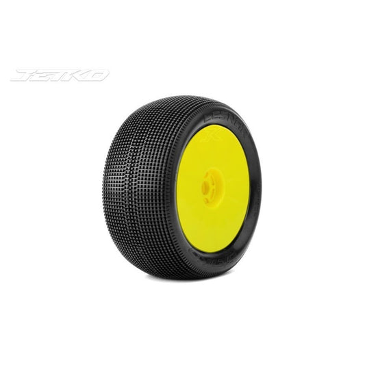 Jetko 1/8 LESNAR Truggy Tyres (Dish/Yellow Rim/Ultra Soft) (2pcs)