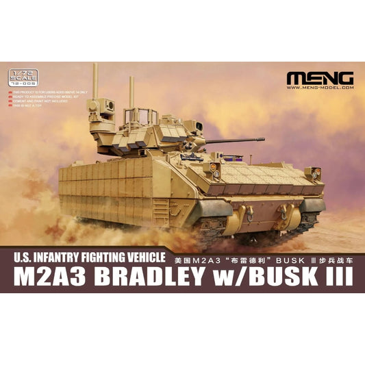 Meng Model 1/72 M2A3 Bradley w/ BUSK III Plastic Model Kit Display.