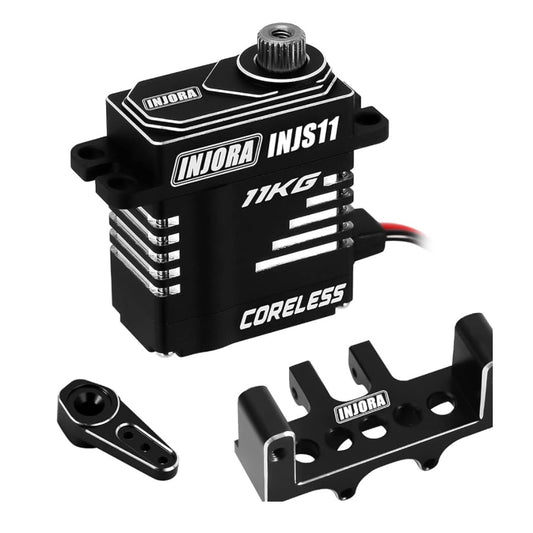 INJORA Coreless High Torque Micro Servo with Mount and Servo Horn for SCX24