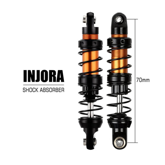 INJORA Aluminum 70mm Dual Stage Spring Shock Absorber Damper For 1/10 RC Crawler