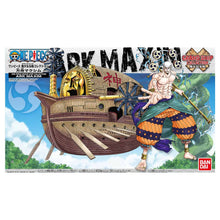 Packaging for the One Piece - Grand Ship Collection - Ark Maxim model kit, featuring the character Enel with a golden face and a flying ship.